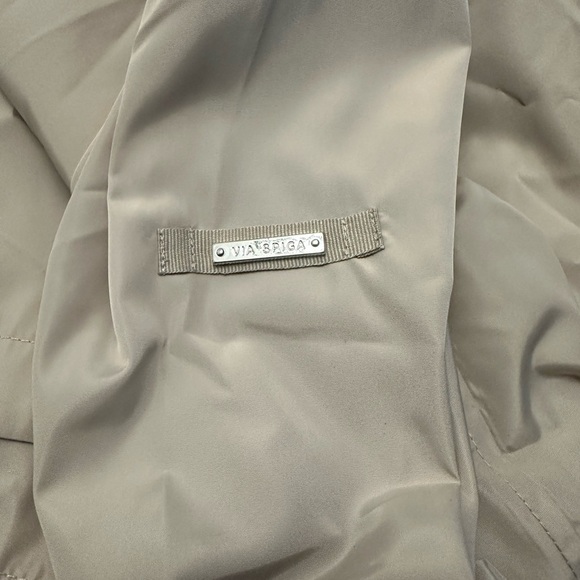 Via Spiga Water Resistant Packable Rain Coat Jacket Womens Large NWT - Picture 4 of 11